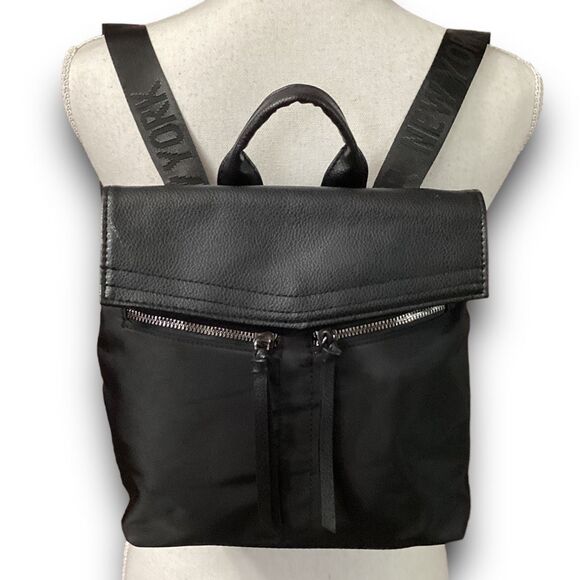 Botkier New York Nylon & Imitation Pebbled Leather Trim Trigger Mini Backpack - Picture 5 of 11